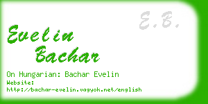 evelin bachar business card
